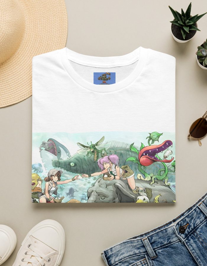 Metal Slug Graphic Tee — Colorful Creature & Girl Illustration
